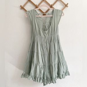 Urban Outfitters Raelynn Tie-Back Ruffled Romper